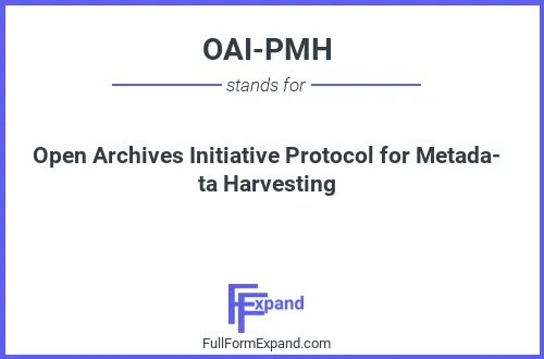 Full form of OAI-PMH