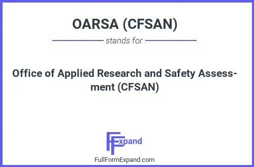 Full form of OARSA (CFSAN)
