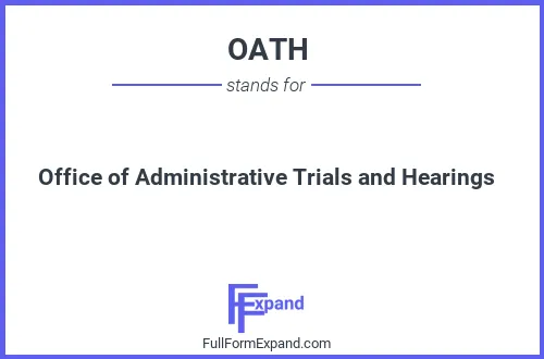 Full form of OATH
