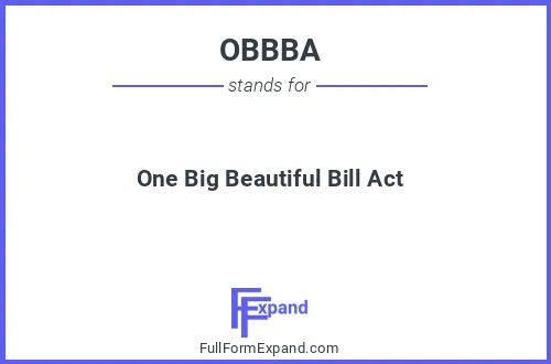 Full form of OBBBA