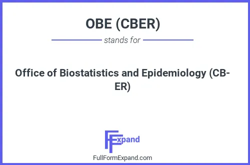 Full form of OBE (CBER)
