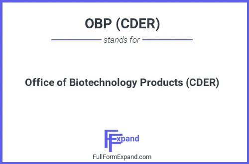 Full form of OBP (CDER)