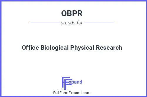 Full form of OBPR