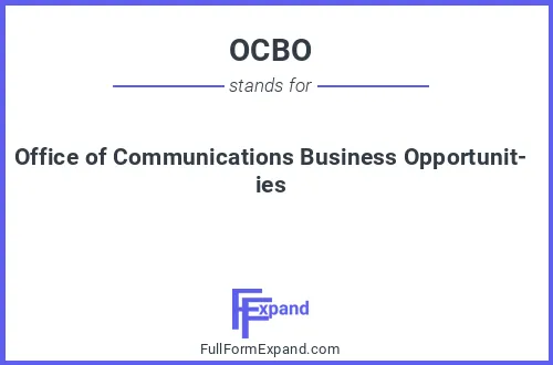 Full form of OCBO