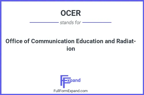 Full form of OCER