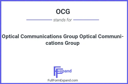 Full form of OCG