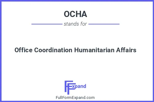 Full form of OCHA