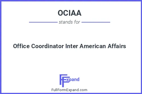 Full form of OCIAA