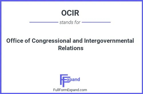Full form of OCIR