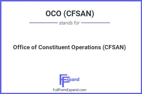 Full form of OCO (CFSAN)