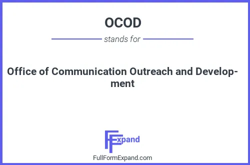 Full form of OCOD