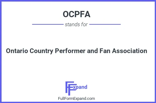 Full form of OCPFA