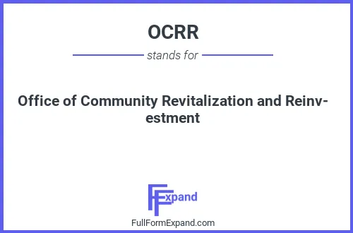 Full form of OCRR