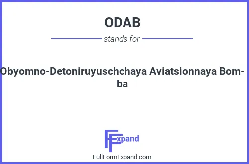 Full form of ODAB