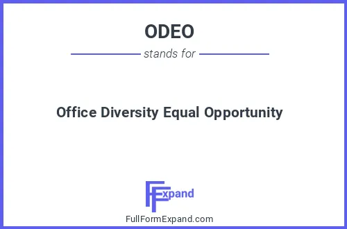 Full form of ODEO