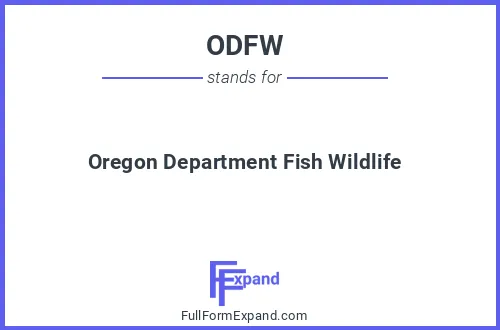 Full form of ODFW