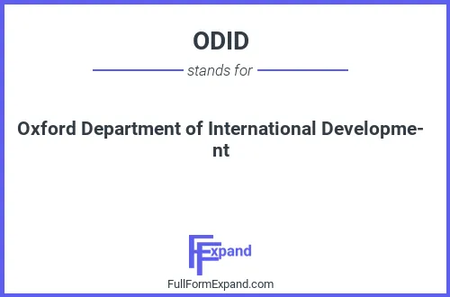 Full form of ODID