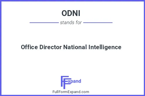 Full form of ODNI