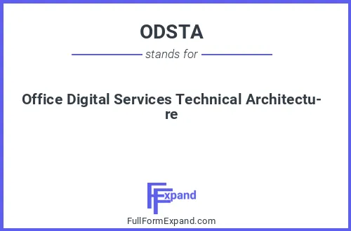 Full form of ODSTA