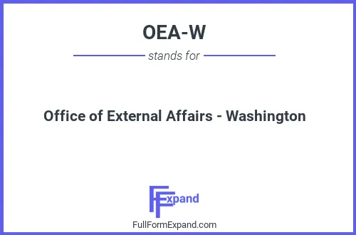 Full form of OEA-W