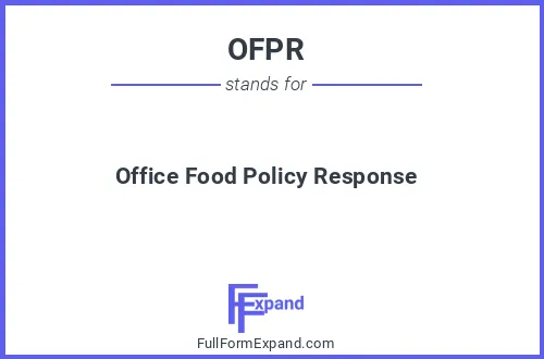 Full form of OFPR