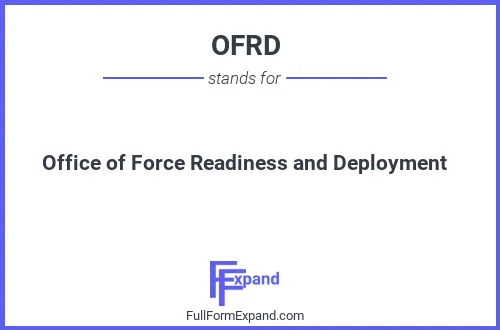 Full form of OFRD