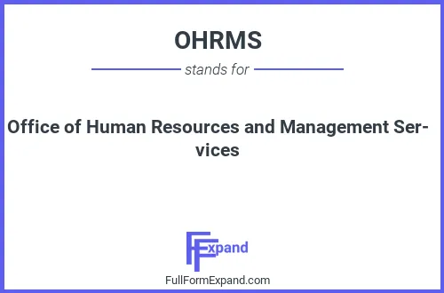 Full form of OHRMS