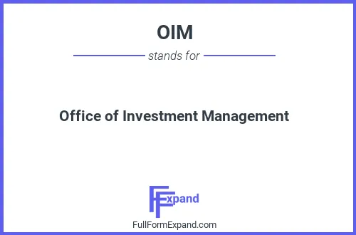 Full form of OIM