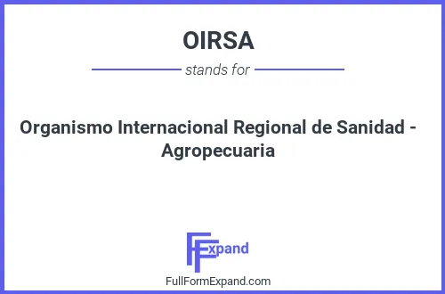 Full form of OIRSA