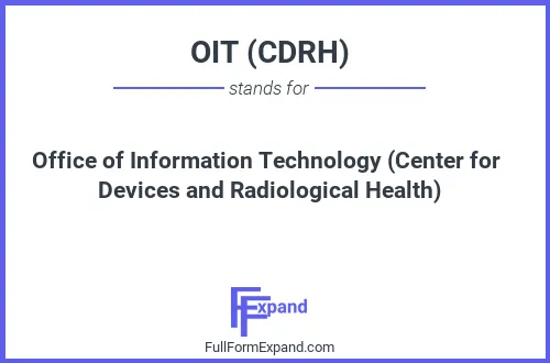 Full form of OIT (CDRH)
