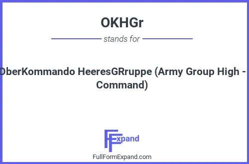 Full form of OKHGr