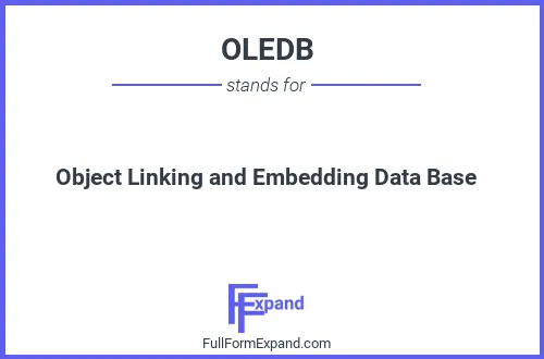 Full form of OLEDB