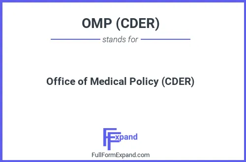 Full form of OMP (CDER)