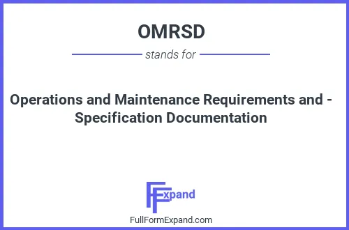 Full form of OMRSD