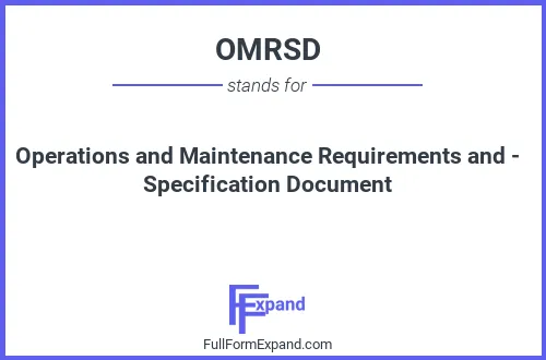Full form of OMRSD