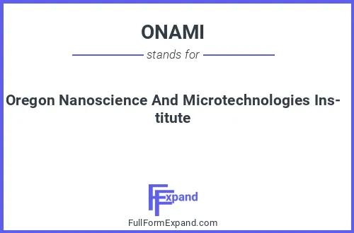 Full form of ONAMI