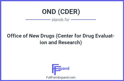 Full form of OND (CDER)