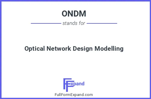 Full form of ONDM