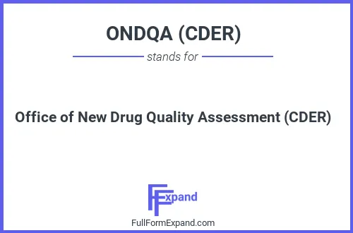 Full form of ONDQA (CDER)