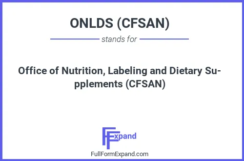 Full form of ONLDS (CFSAN)