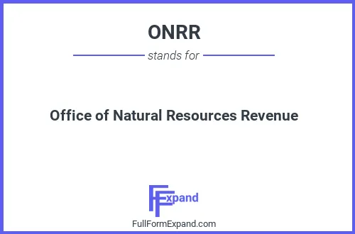 Full form of ONRR