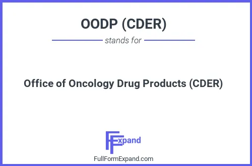 Full form of OODP (CDER)
