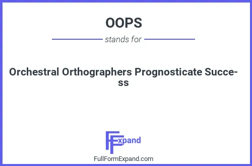 Full form of OOPS