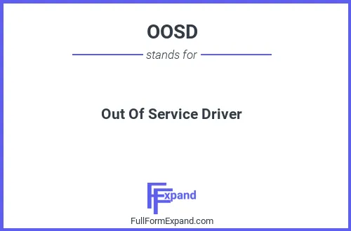 Full form of OOSD