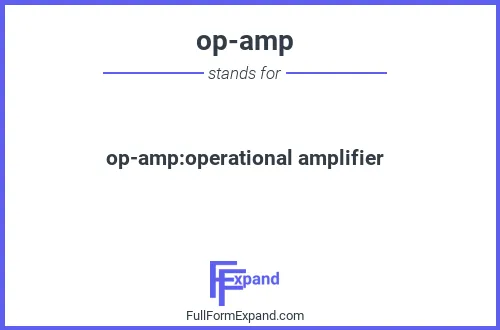 Full form of op-amp