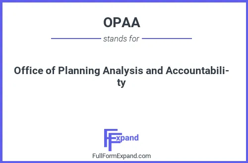 Full form of OPAA