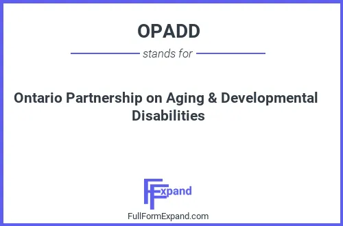 Full form of OPADD