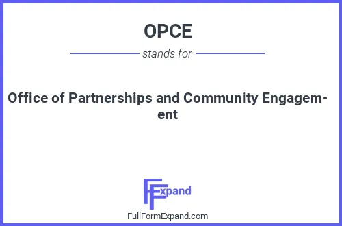 Full form of OPCE