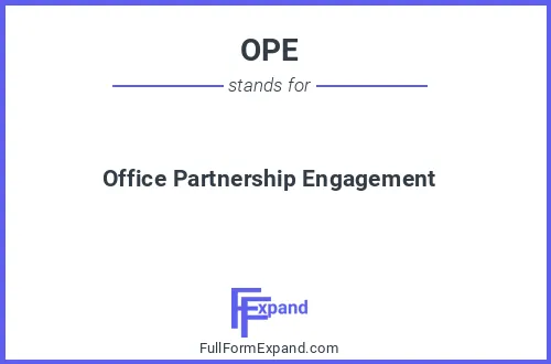 Full form of OPE