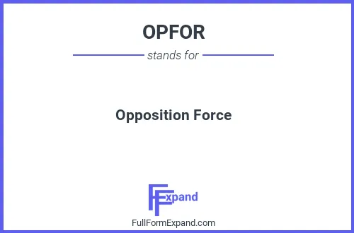 Full form of OPFOR